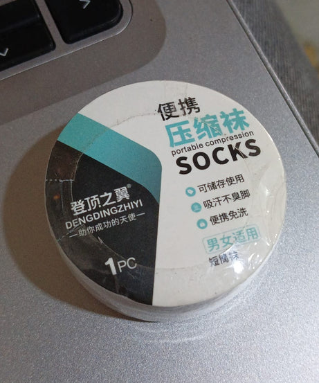 Portable Disposable Socks Outdoor Compression Travel Sock (1 pair)