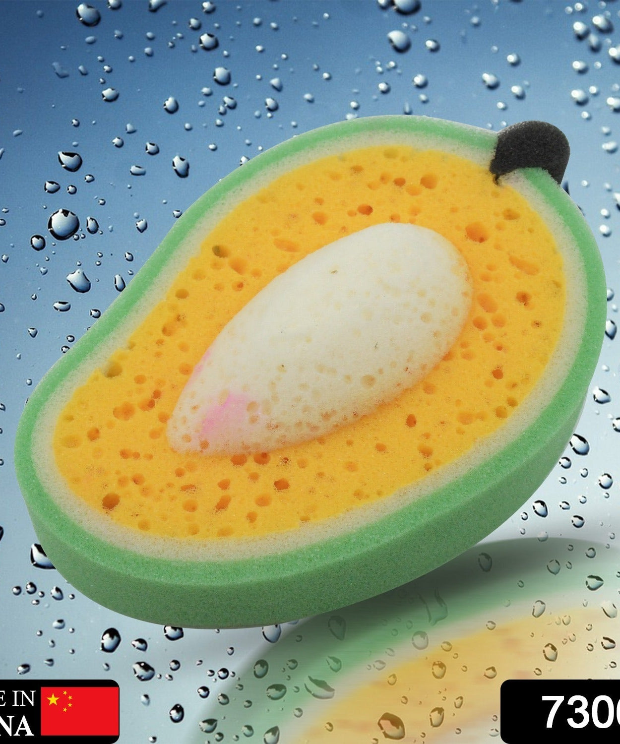 Durable mango dish sponge for cleaning kitchen surfaces