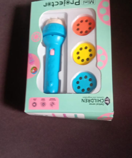 Mini Slide Projector for Kids with 3 Slide and Animated Pattern, Flashlight Torch for Kids, Projector Torch, Educational Learning Toy