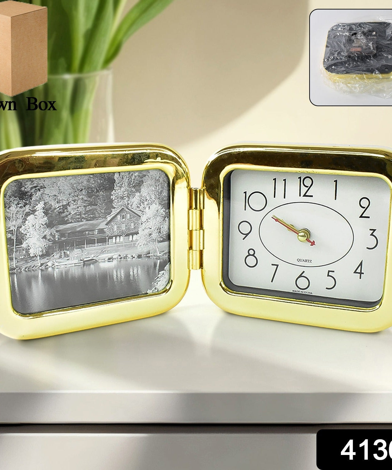 Portable Foldable Desk Clock – Space-Saving and Stylish (1 Pc)