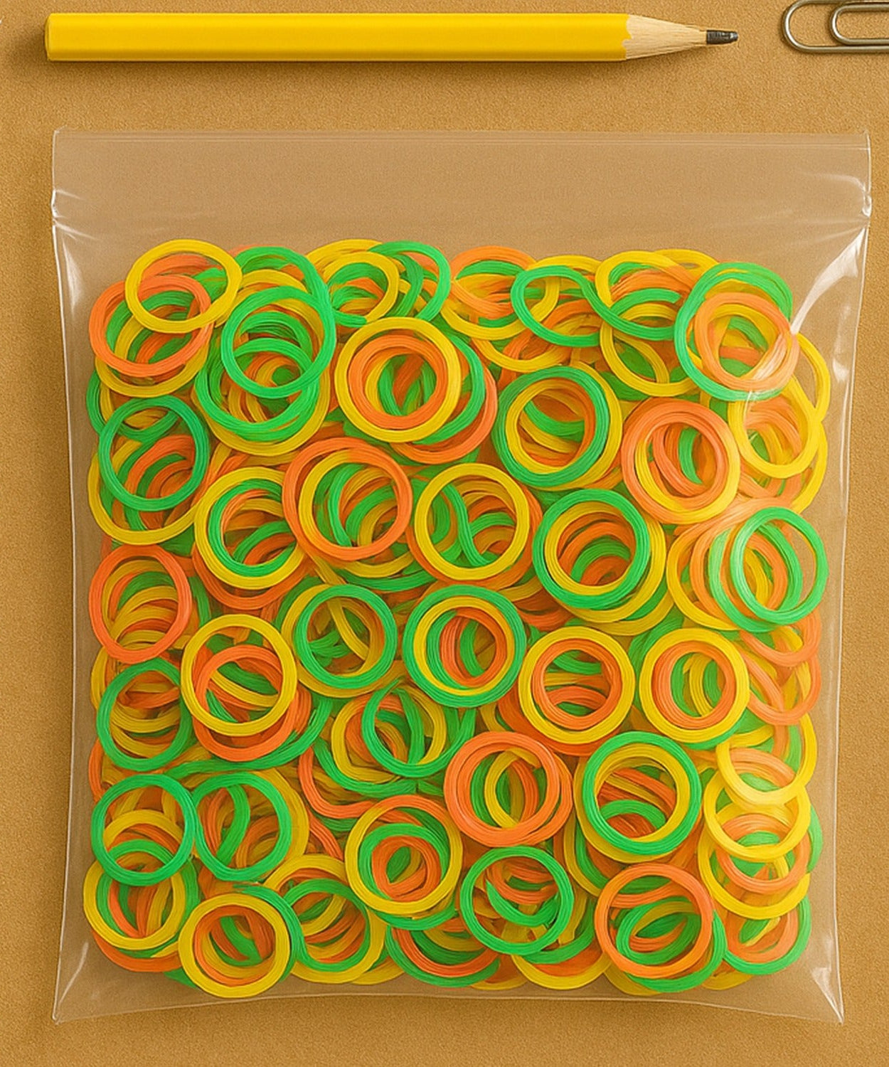 Rubber Band For Office/Home and Kitchen Accessories Item Products, Elastic Rubber Bands, Flexible Reusable Nylon Elastic Unbreakable, For Stationery, School  Multicolor (1 Inch, 50 GM), Hair accessories