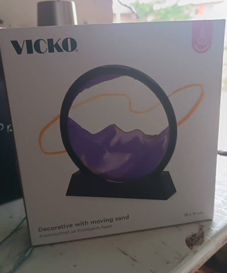 3D Moving Sand Art – Liquid Motion Deep Sea Sandscape with Round Glass Frame (1 Pc)