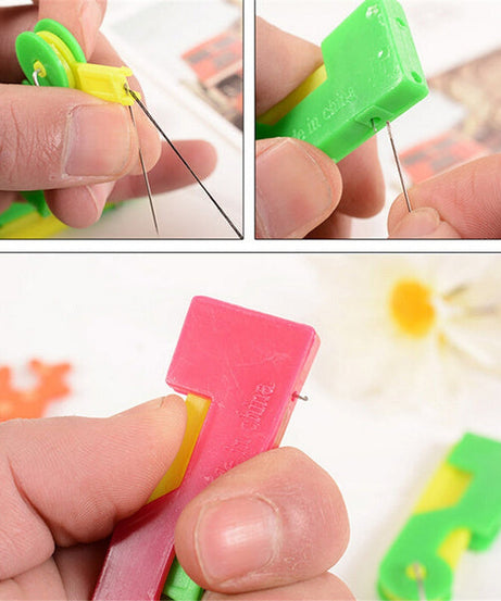 multicolour automatic needle threading device with threading action