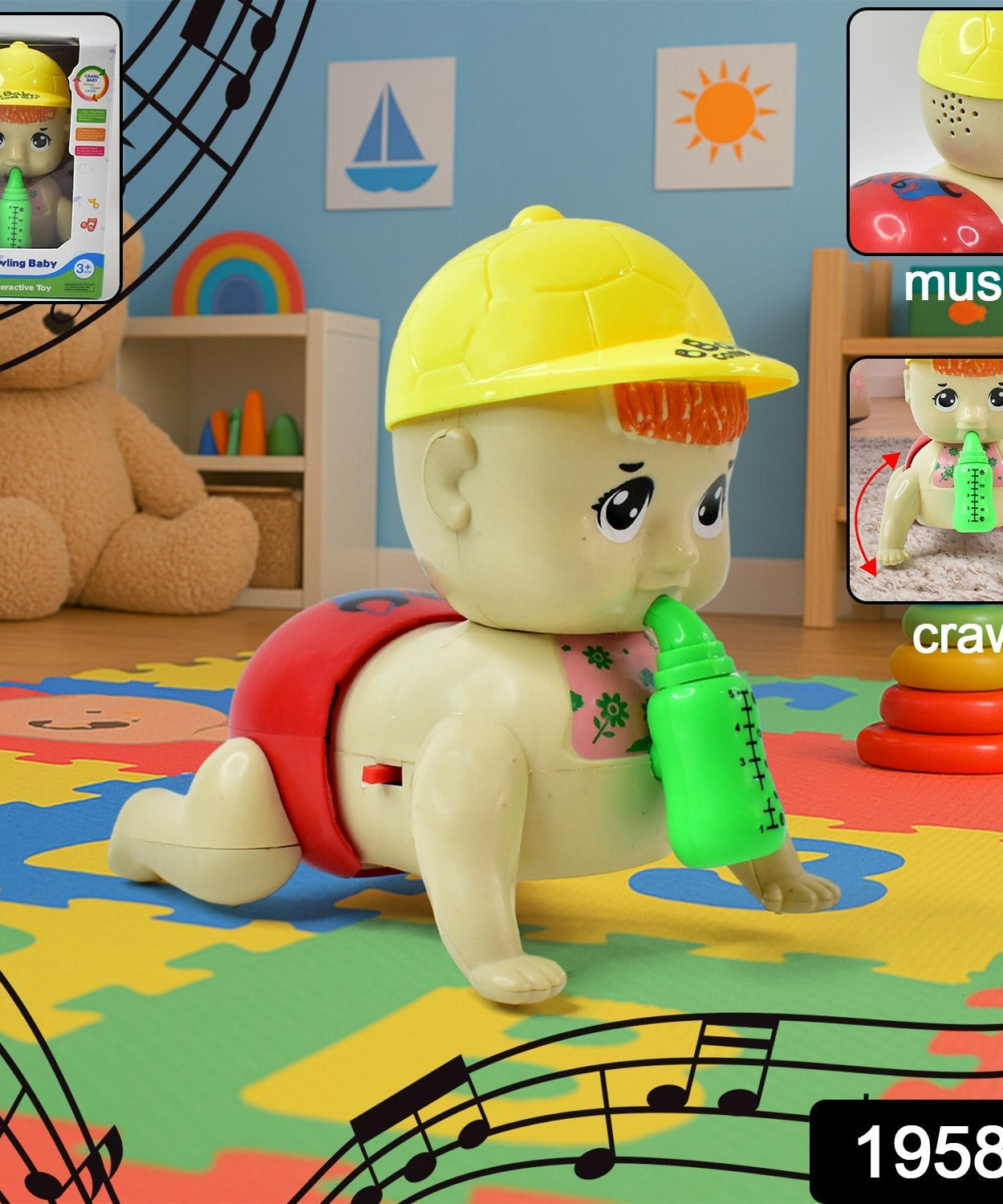 Battery-Driven Crawling Baby Figure