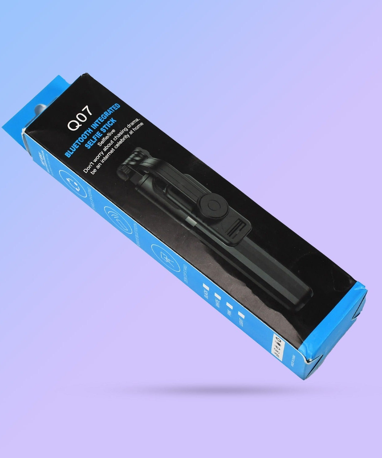 Bluetooth selfie stick with adjustable phone holder and tripod stand