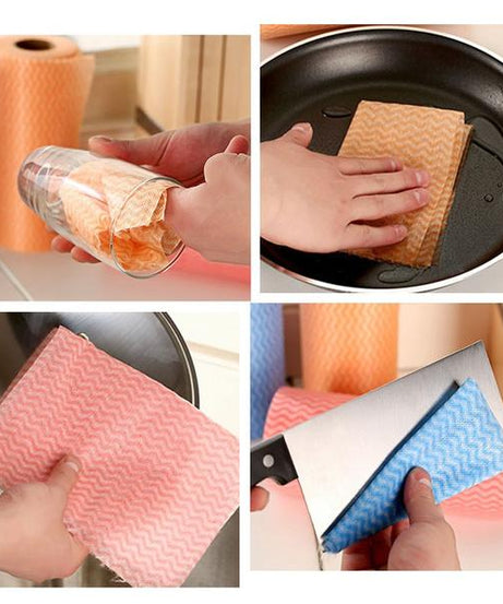 Non Wooven Fabric Disposable Handy Wipe Cleaning Cloth Roll, Tissue Roll (1Pc)