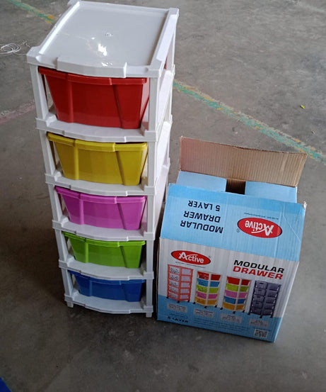 Multipurpose Modular Drawer Organizer Storage Box - 5 Layers
