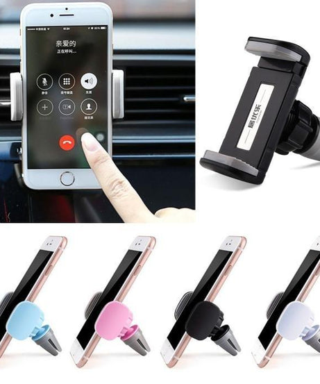 Car phone holder with air vent attachment