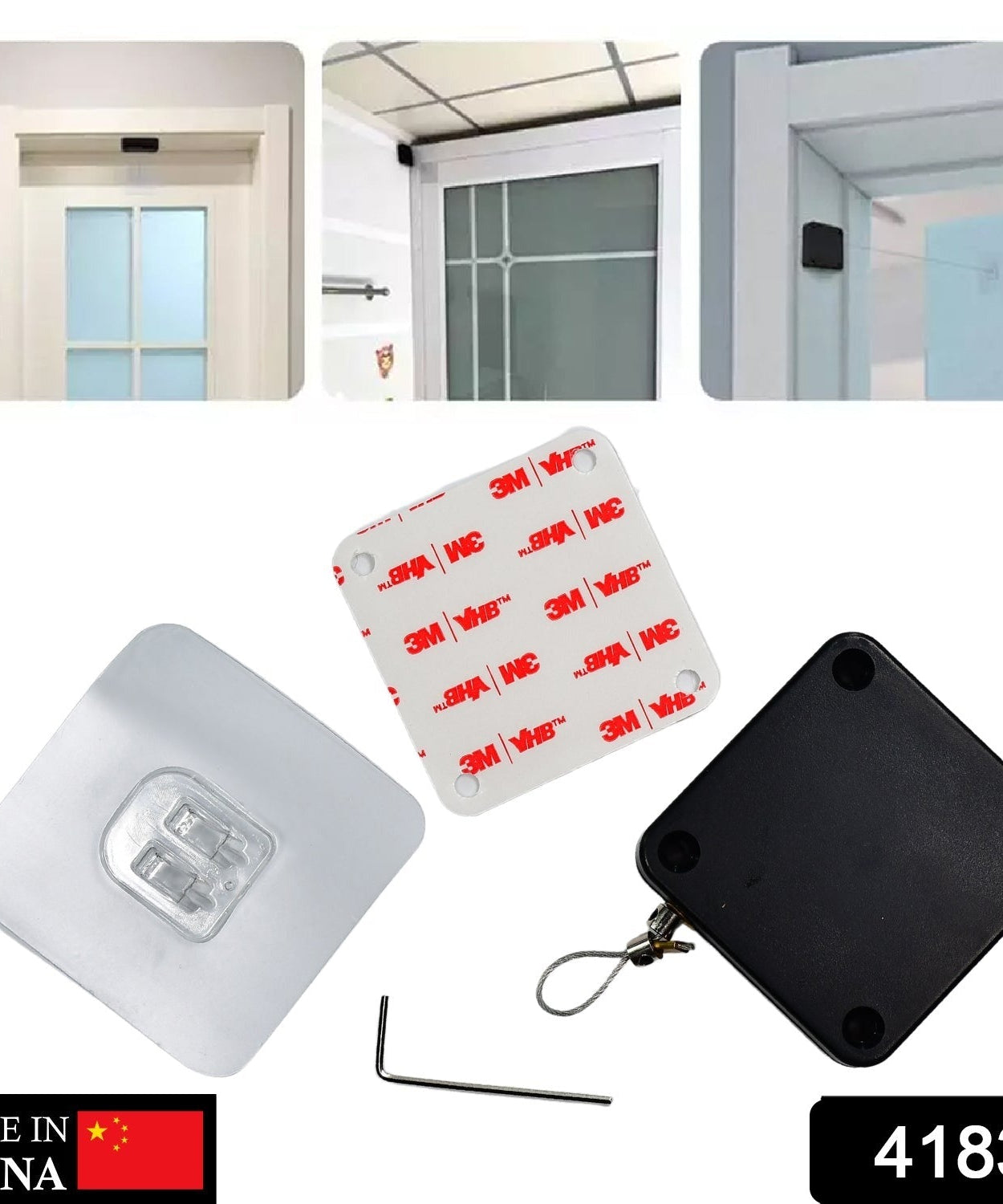 Automatic sensor door closer, no punching required for installation.