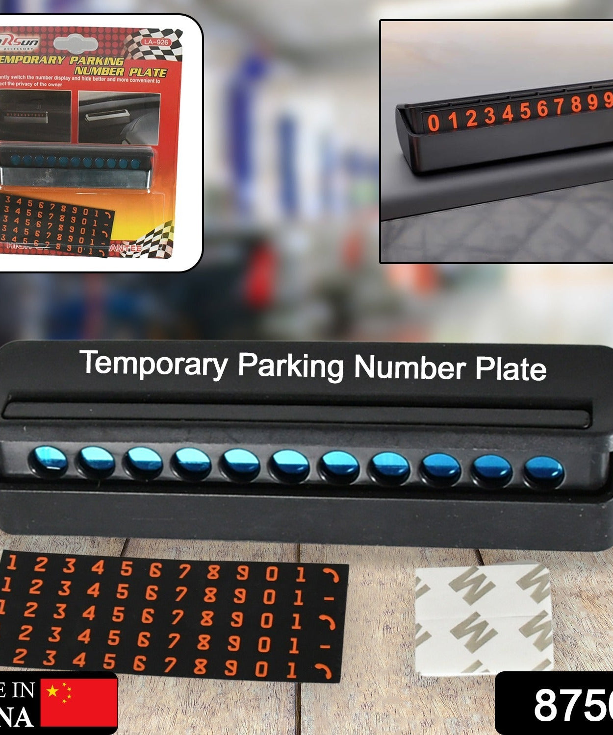 Temporary Car Parking Mobile Number Display with Magnetic Numbers Stickers,Car Parking Magnetic Mobile/Telephone Number Plate (1Pc)  