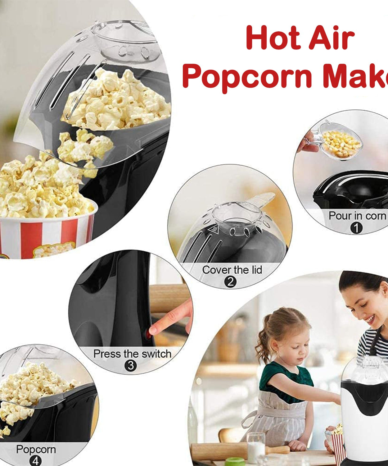 corn machine showing power button