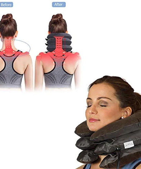 Comfort neck pillow with three layers