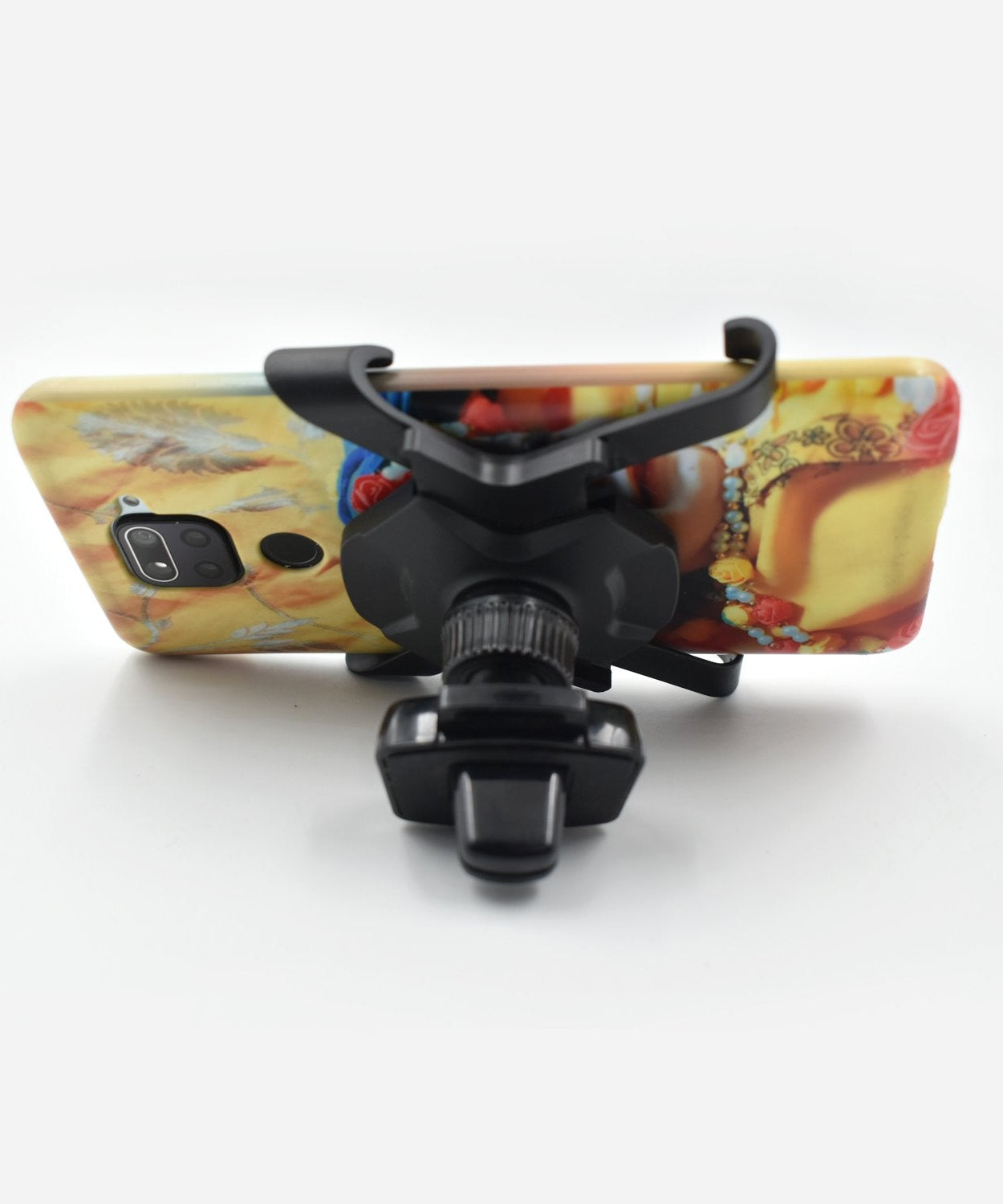 Dual air vent holder for cars, adjustable grip