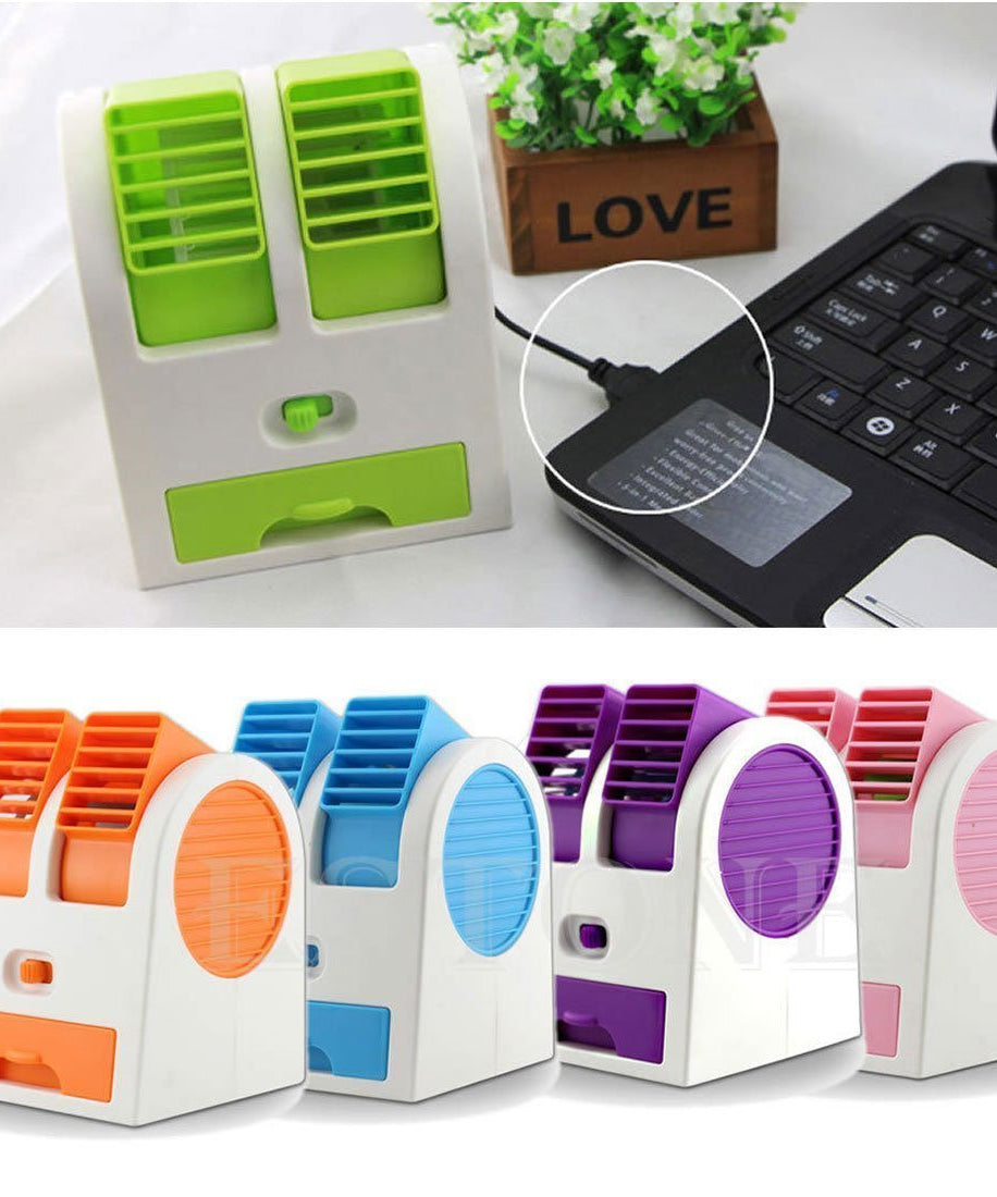 Dual bladeless air conditioner for efficient cooling.