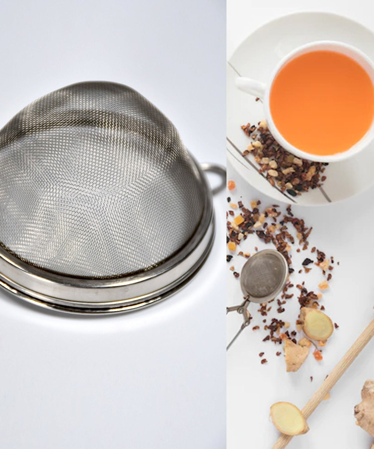 Stainless steel strainer for tea and soup