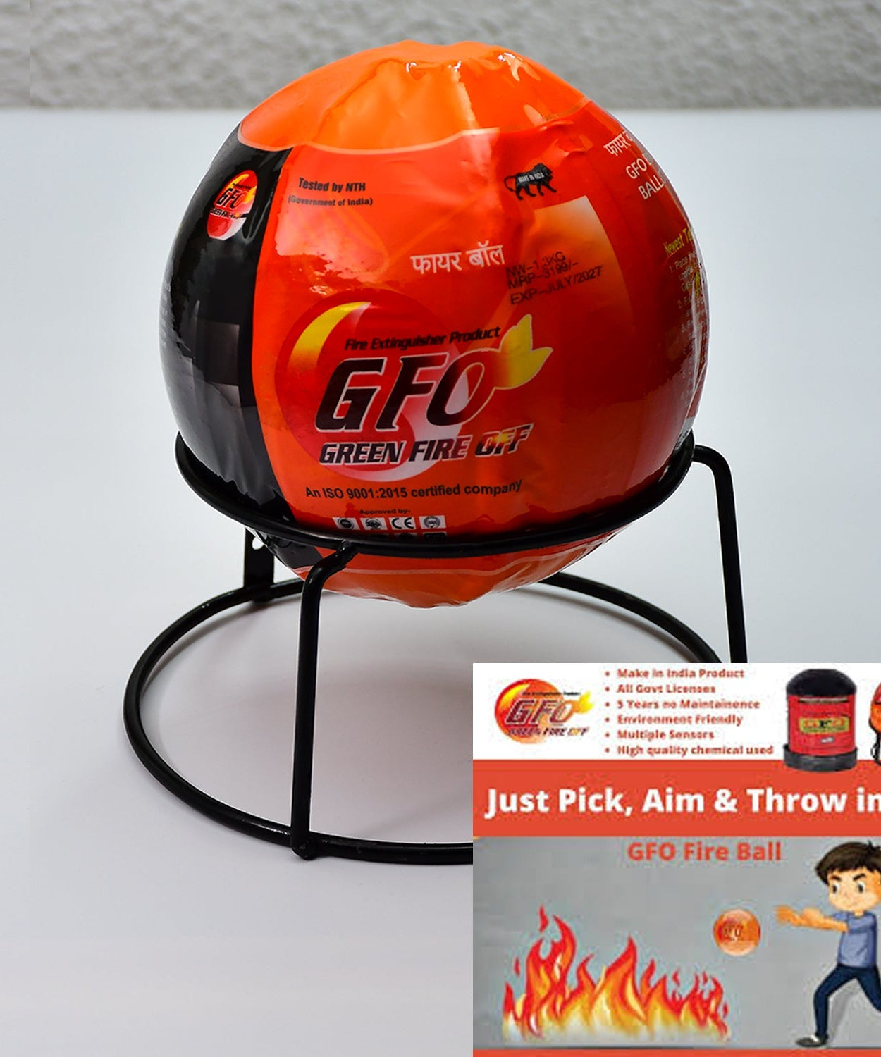 GFO fire safety ball, automatic fire extinguisher for emergency use