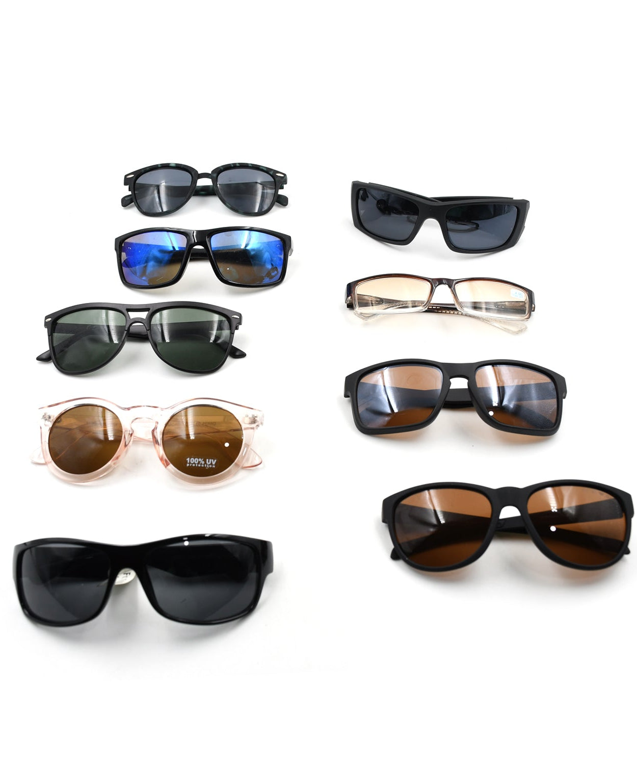 Colorful UV sunglasses for outdoor use.