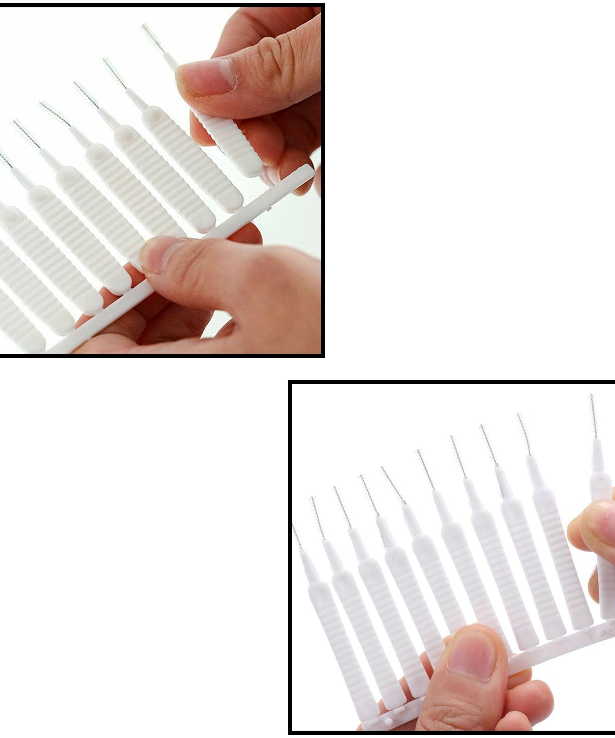 Set of 10 small shower head cleaning brushes