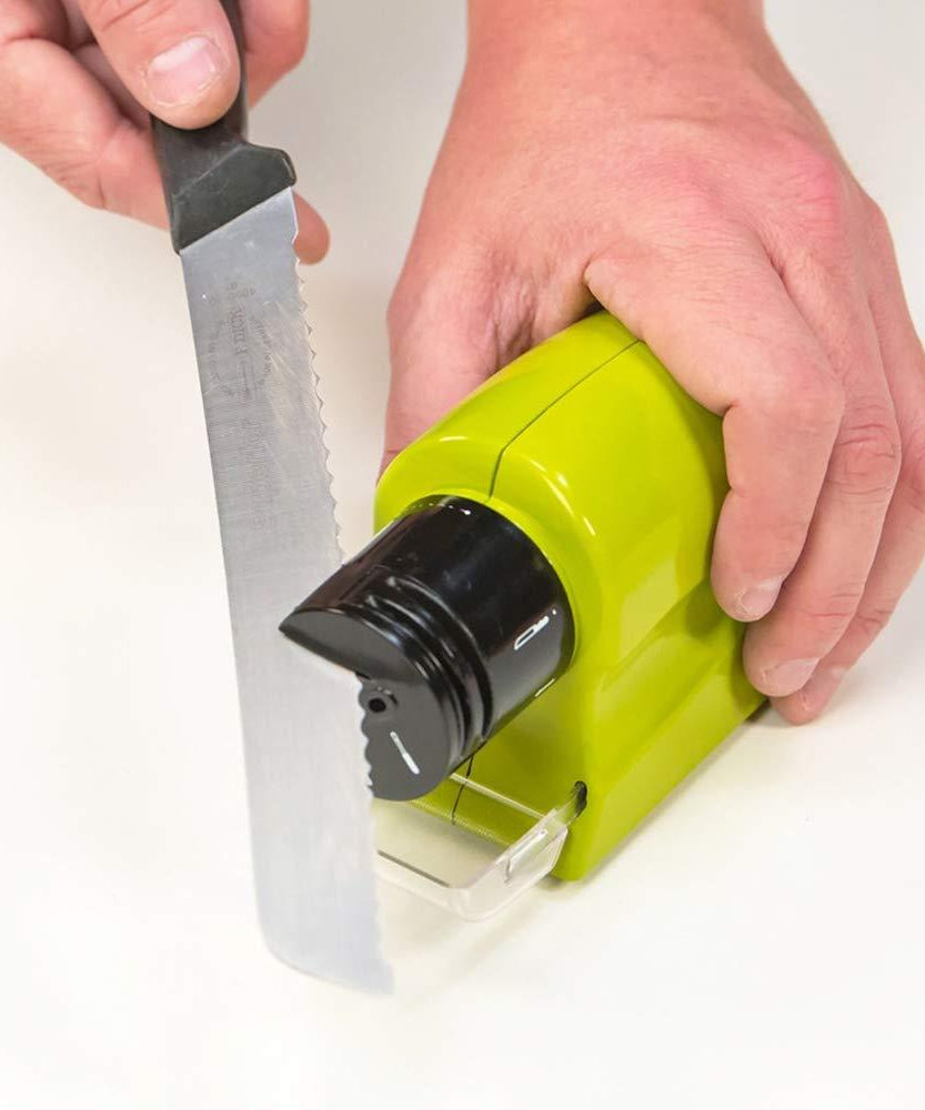 Cordless electric knife sharpener