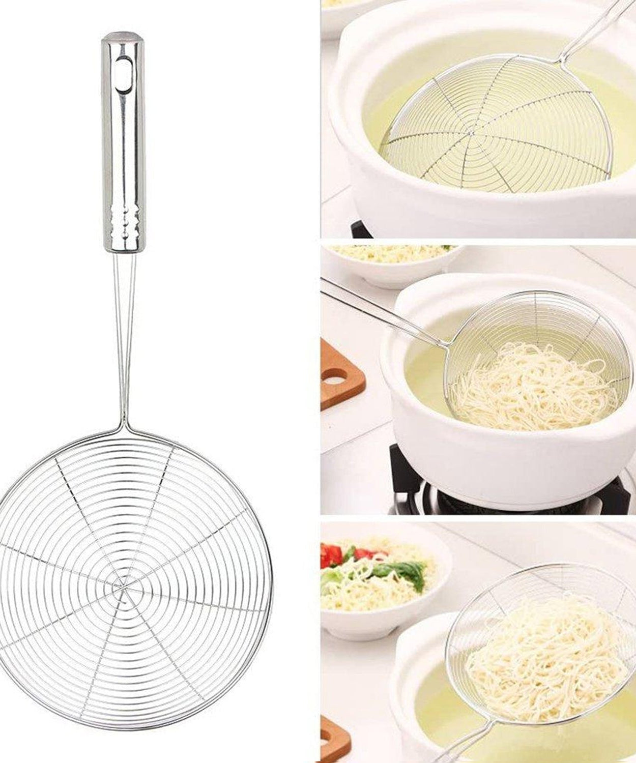 Mini oil strainer for perfect frying and draining