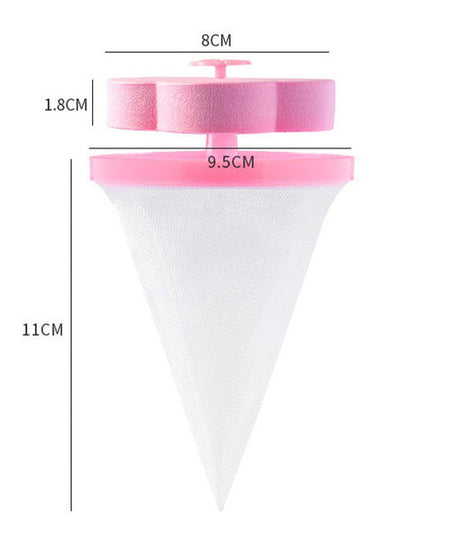 Filter mesh pouch for laundry lint and hair.