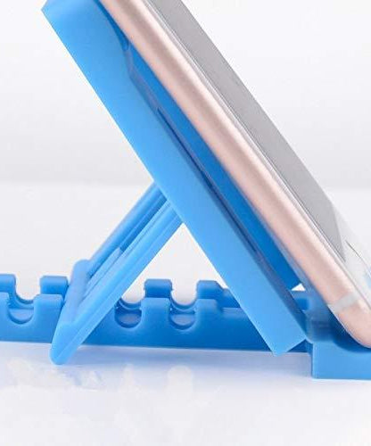 Foldable mobile stand with adjustable height and angles