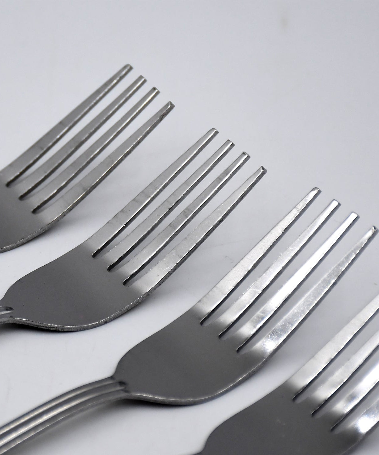 Premium steel forks, six-piece set, designed for long-lasting use.