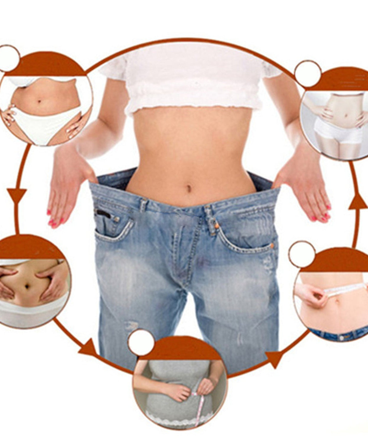 Fat burning patch for belly and body contouring