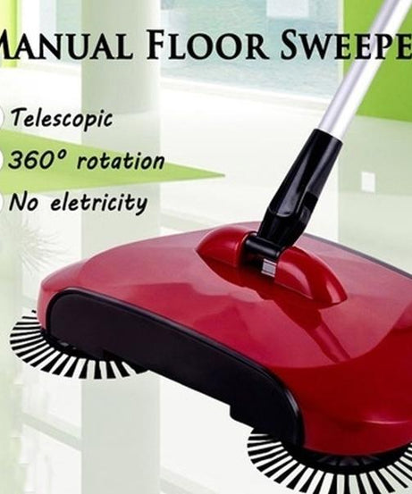 360 rotary broom with dustpan