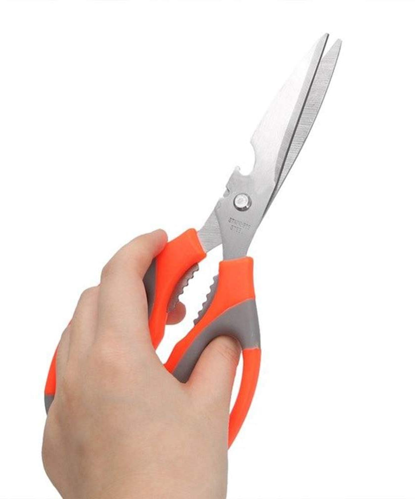 SpaceMulti-Function Kitchen Scissors for Veggies, Meat & Seafood with Bottle Opener