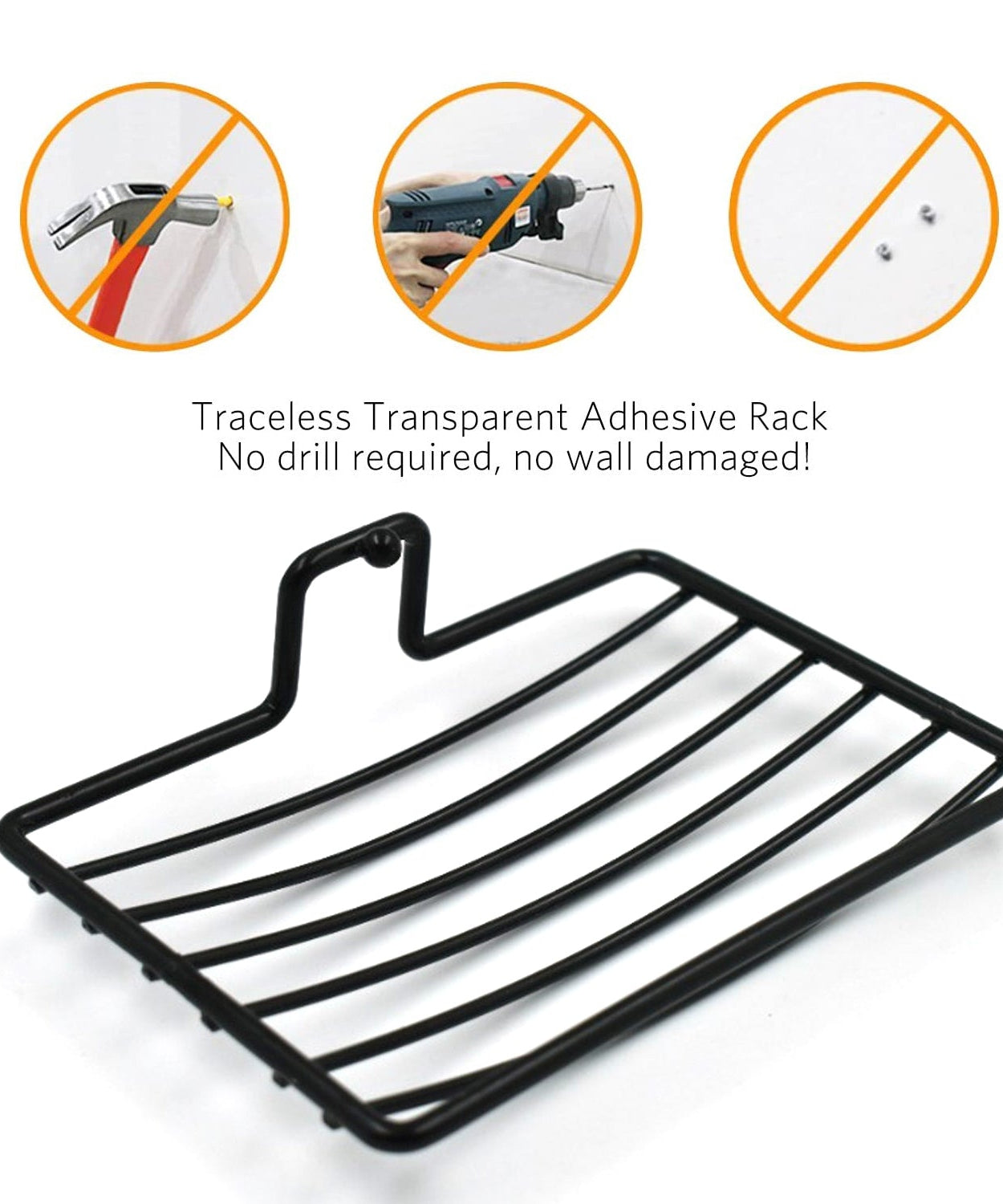 Convenient wall soap holder rack for maintaining a clutter-free bathroom.