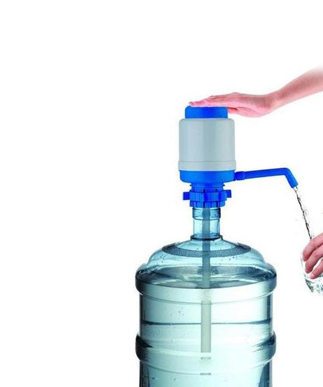 Water pump dispenser with hand press mechanism
