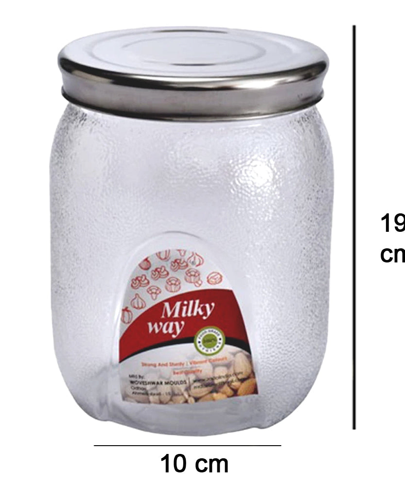 Glass mason jar with airtight lid for bulk food storage (2000 ml).