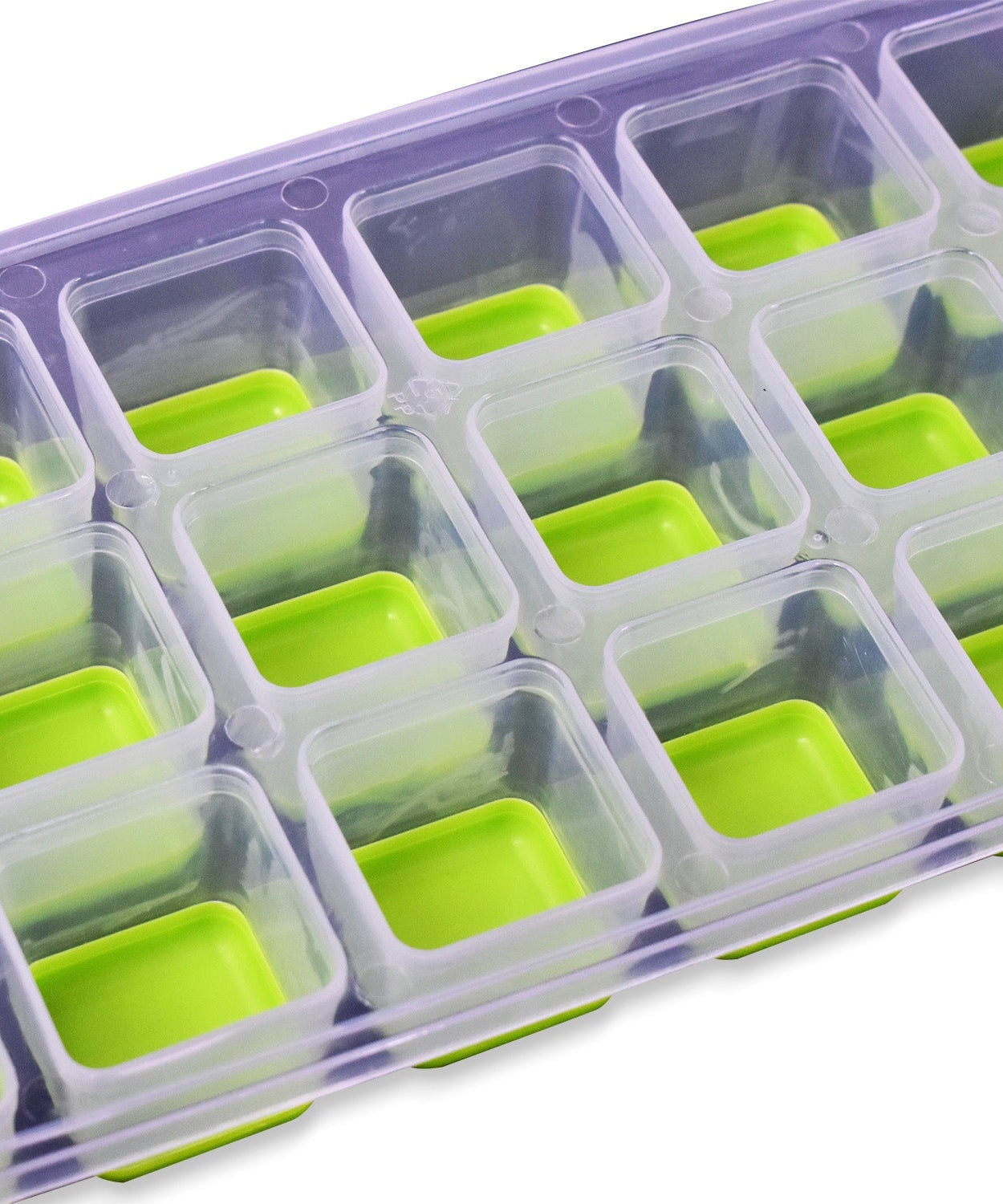 Ice tray with ice cubes