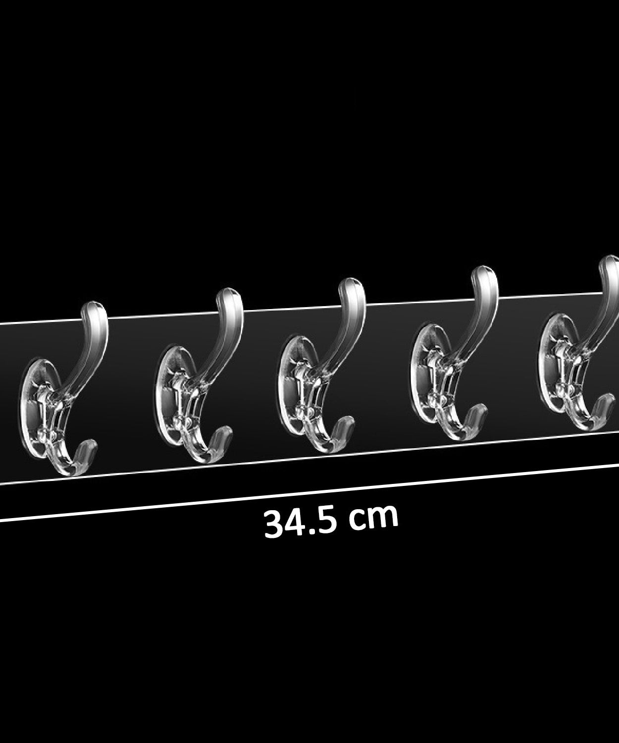 Adhesive wall hook, heavy-duty, mounted on a wall