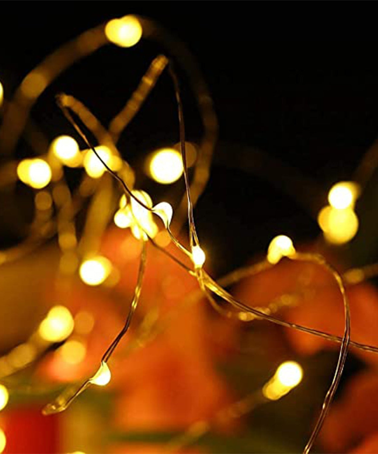 String lights for wine bottles, LED and copper wire