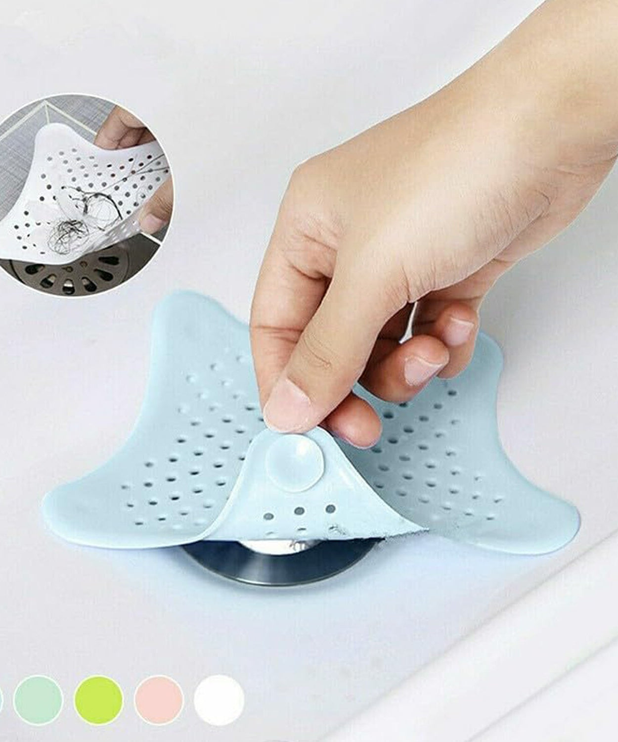 Drain strainer in star shape for kitchen or bathroom
