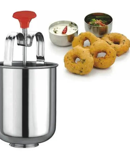 Vada and donut maker, stainless steel, top view