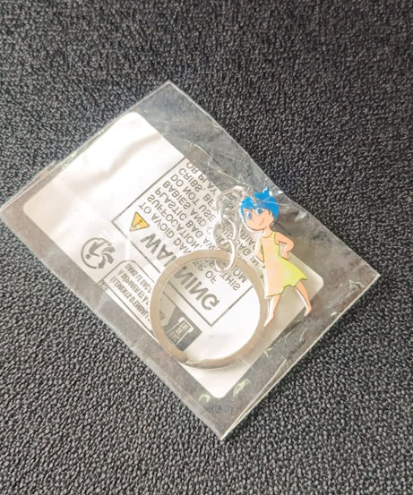 Cartoon Character Soft PVC Keychain with Haired Girl Design (1 Pc)