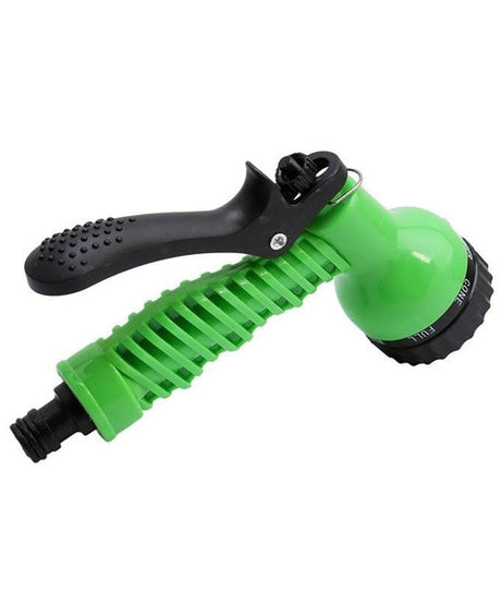 Garden nozzle with adjustable spray patterns.