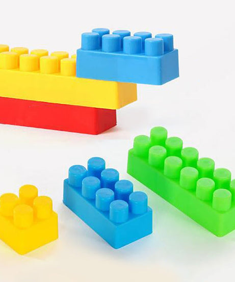 Block game for kids, small blocks in packing.
