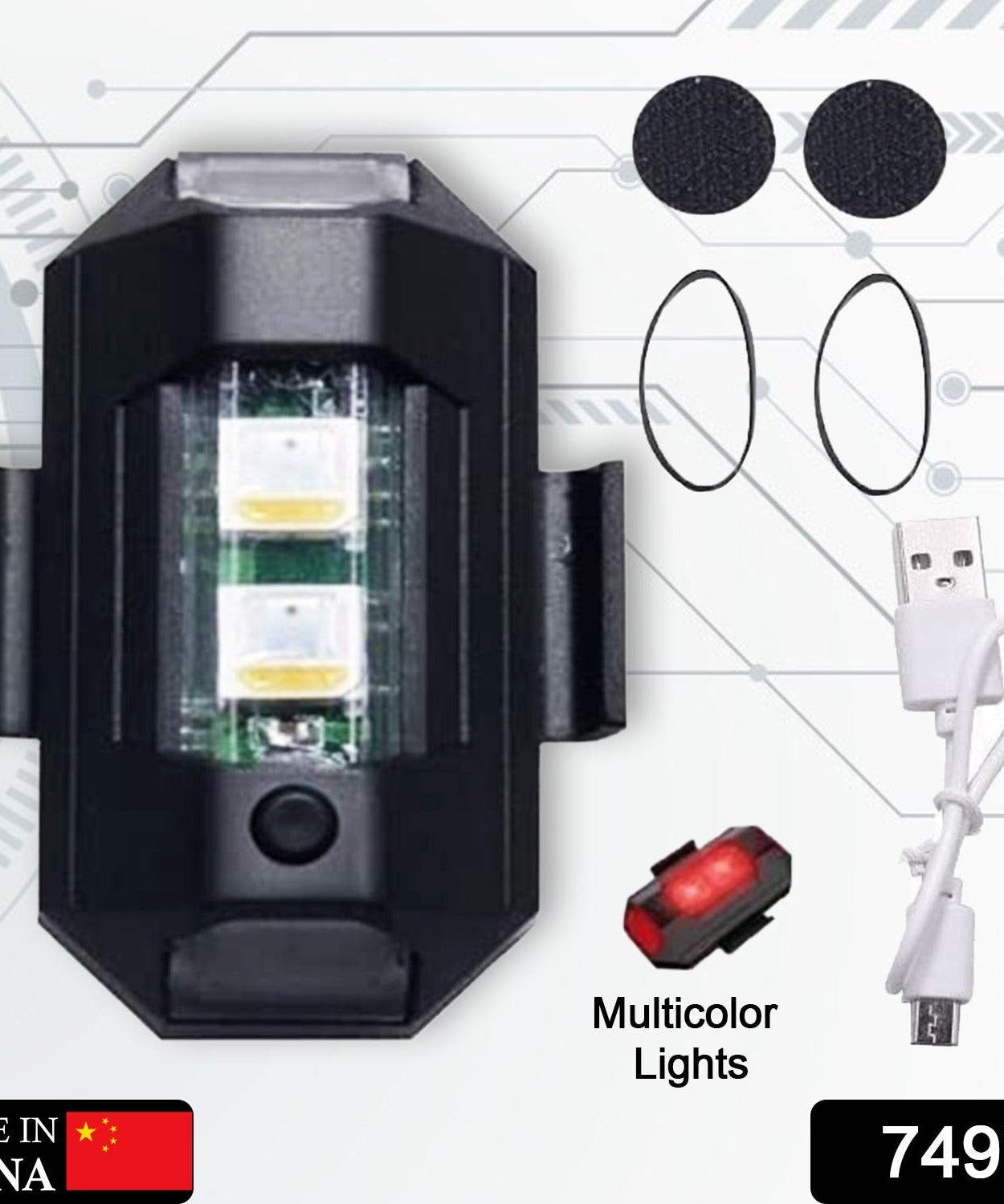 Mini LED Strobe Lights, Waterproof Lights, Lightweight RGB LED Lights Drone Strobe Lights Veicle Anti-Collision Strobe Light Bike Motocycle Lights USB Recharge  Multi-colors