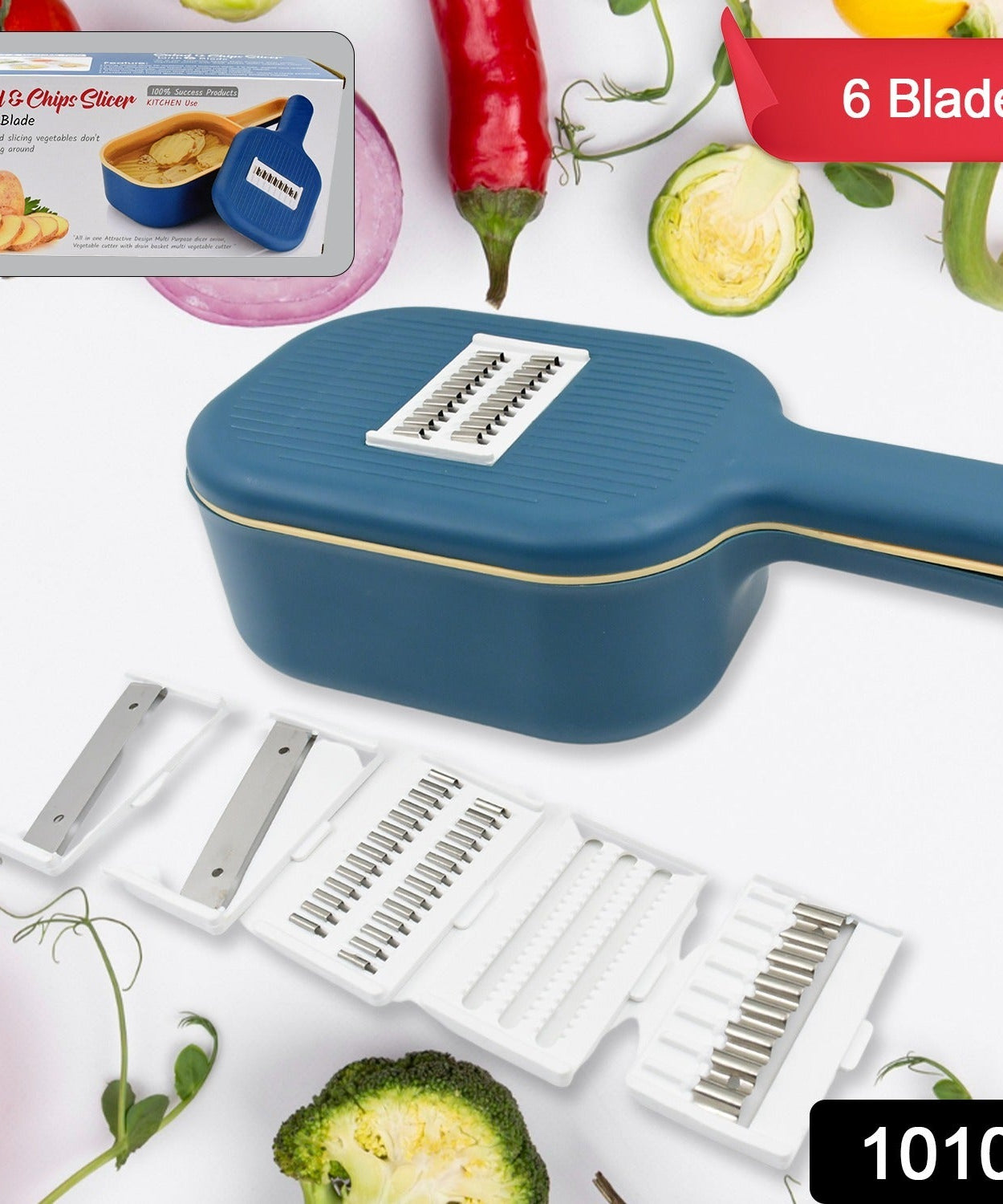 Vegetable Slicer Cutter With 6 Blades