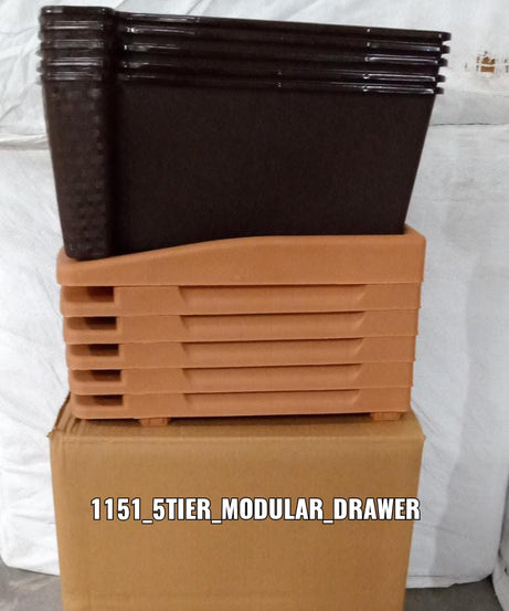 Modular plastic drawers for storage