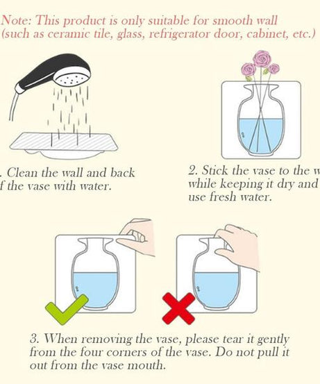 Wall Hanging Silicone Flower Pot Sticker Plant Rack for Decoration  (MultiColour)