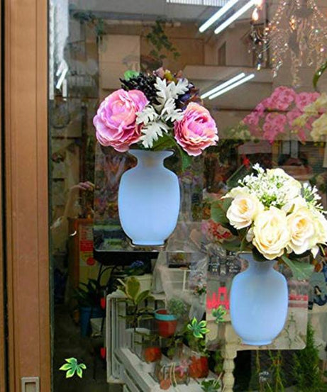 Wall Hanging Silicone Flower Pot Sticker Plant Rack for Decoration  (MultiColour)