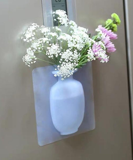 Wall Hanging Silicone Flower Pot Sticker Plant Rack for Decoration  (MultiColour)