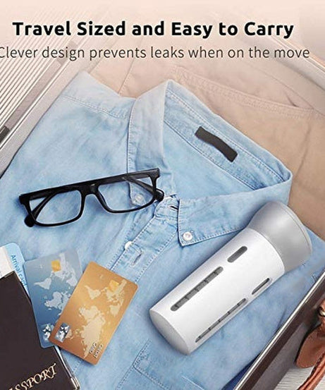 Travel dispenser set with 4 bottles