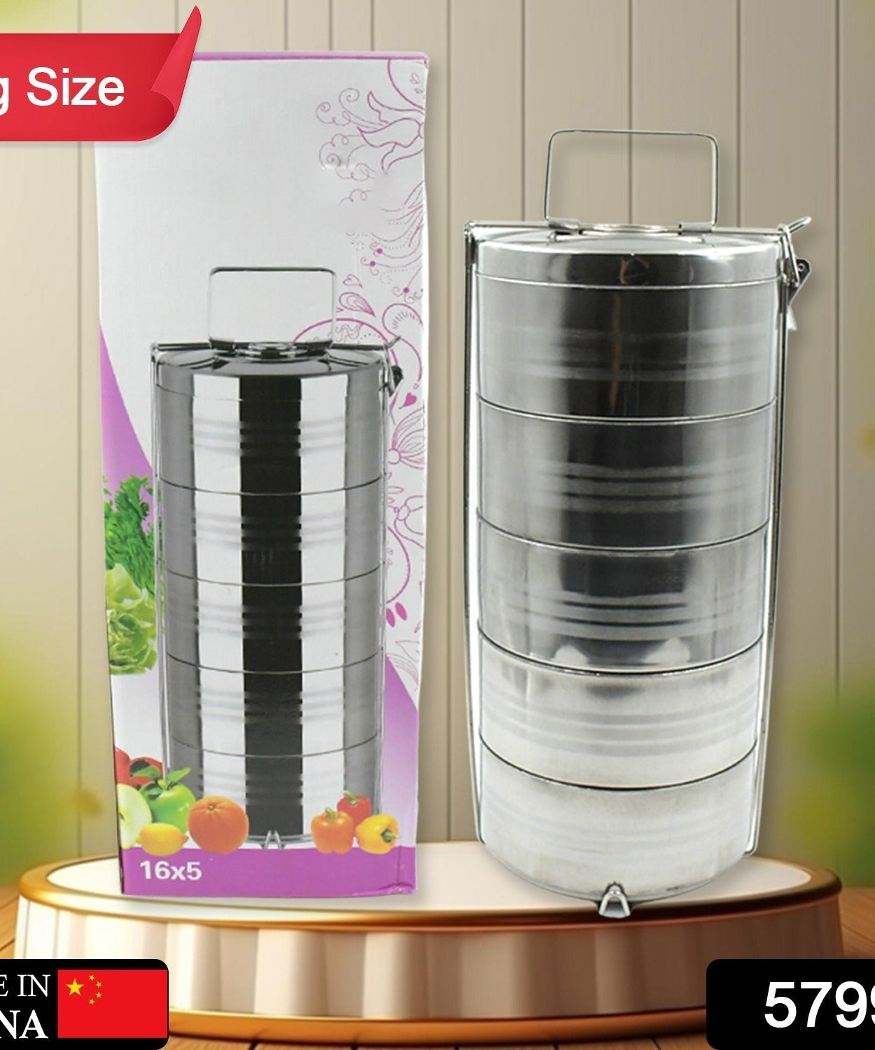 Leakproof tiffin with round design
