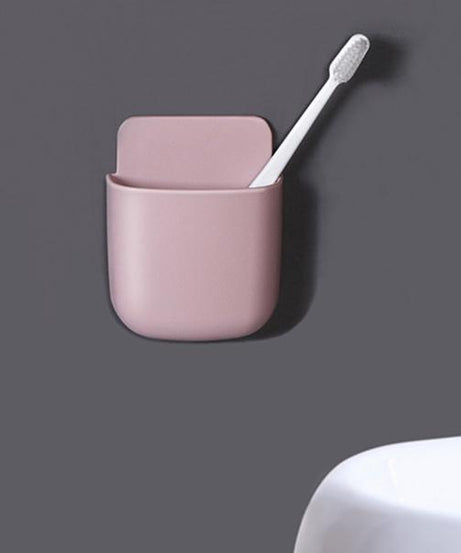 Wall-mounted phone charging case.